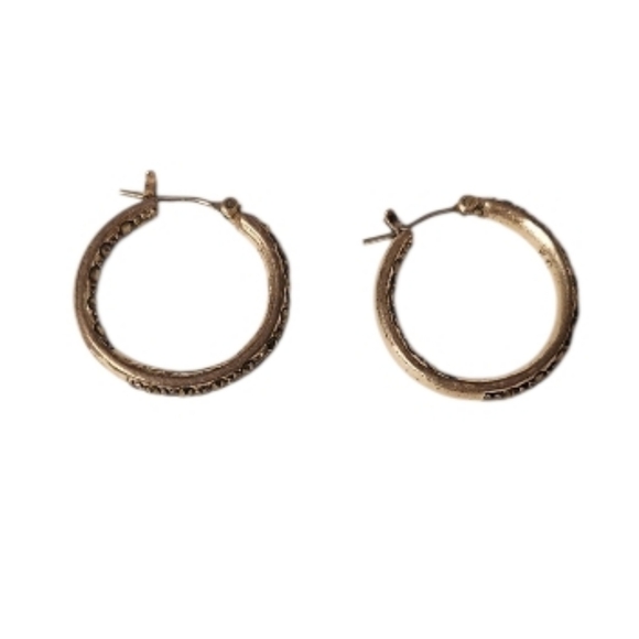 Kenneth Cole Silver Bejeweled Hoop Earrings - Picture 3 of 4